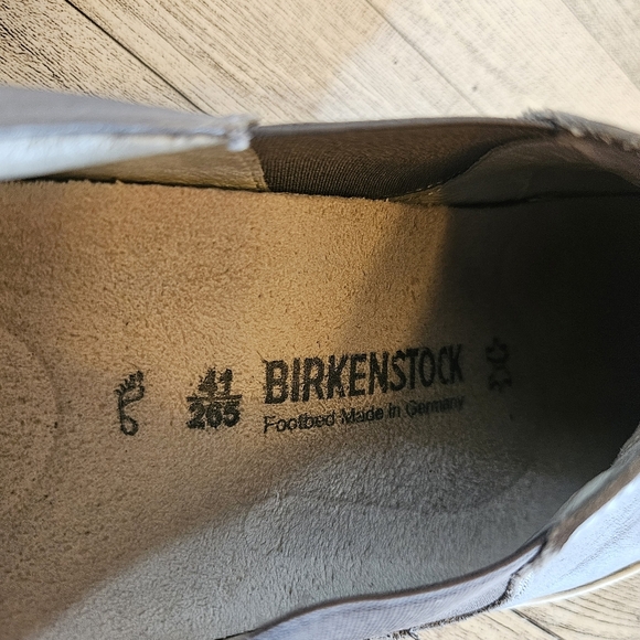 Birkenstock Barrie Leather Slip-On Shoes Unisex 41 Grey Leather - Picture 7 of 9